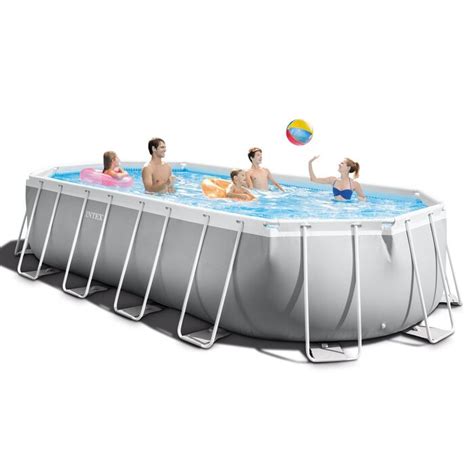 Intex 20ft x 10' x 48" Prism Frame Oval Swimming Pool Set Kit with Pump & Canopy & Reviews | Wayfair