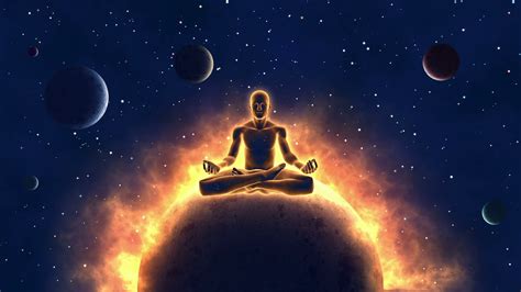 Cosmic Meditation Silhouette Of Person Stock Motion Graphics SBV ...