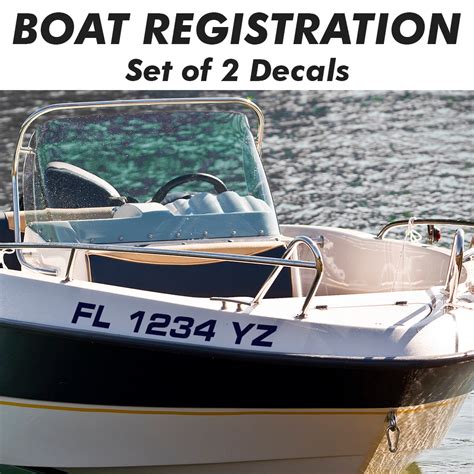 Boat Registration Numbers Decal – Set of 2 – Crisp Decals