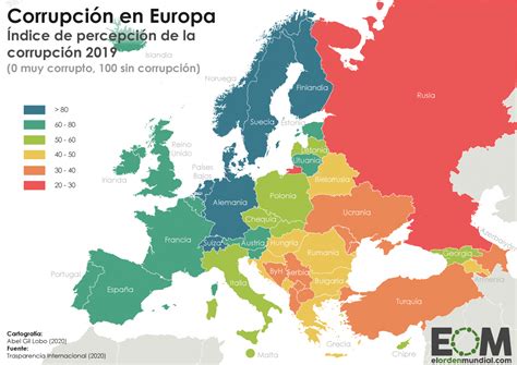 La percepción de la corrupción en Europa - Mapas de El Orden Mundial - EOM