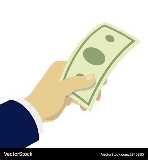 Hand giving money Royalty Free Vector Image - VectorStock