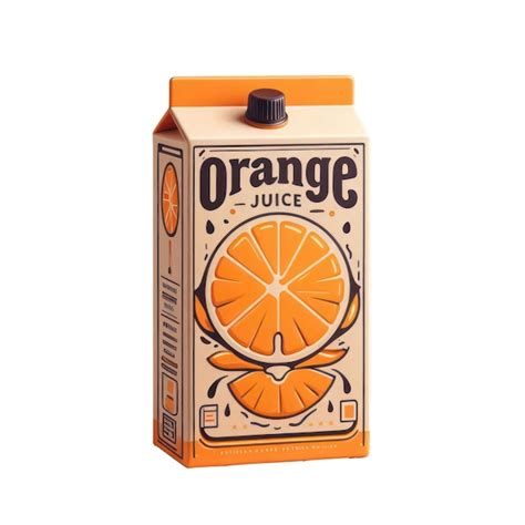 Premium AI Image | Orange juice carton box isolated on white transparent background