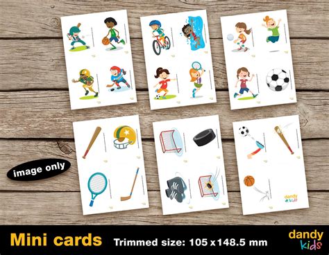 Sports Flashcards / Sports / A4 / Printable Flashcards / Set - Etsy