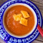 Fire-roasted tomato soup with grilled cheese croutons | eat. live ...
