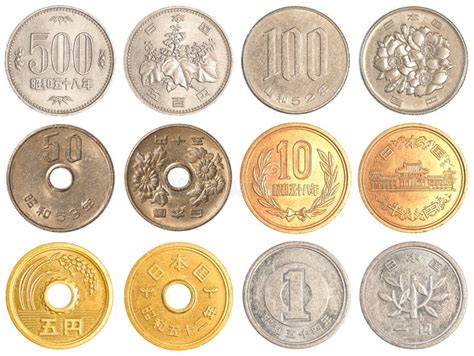 Japanese Yen Coins Collection Stock Image - Image: 58579287