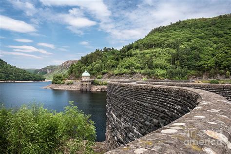 Garreg Ddu Reservoir and Dam, Elan Valley, Wales, UK Photograph by ...