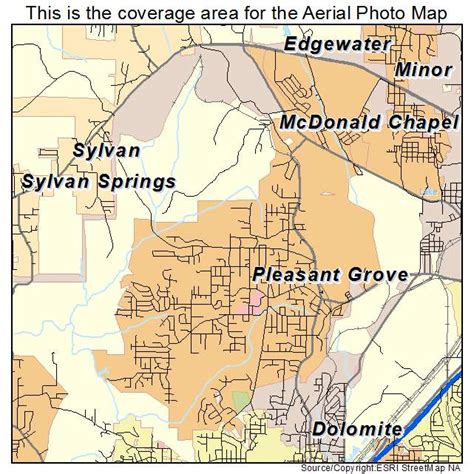 Aerial Photography Map of Pleasant Grove, AL Alabama