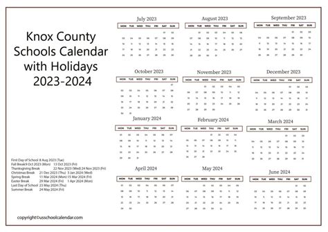 Knox County Schools 2024-25 Calendar - ilise eleonora