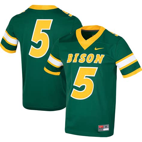 Men's Nike #5 Green NDSU Bison Football Jersey