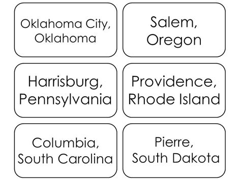 50 States and Capitals Printable Flashcards. US Geography and - Etsy