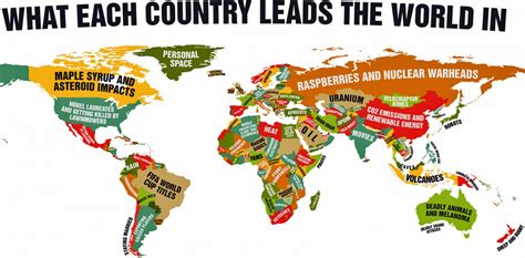 This Funny World Map Shows What Every Country Leads The World In ...