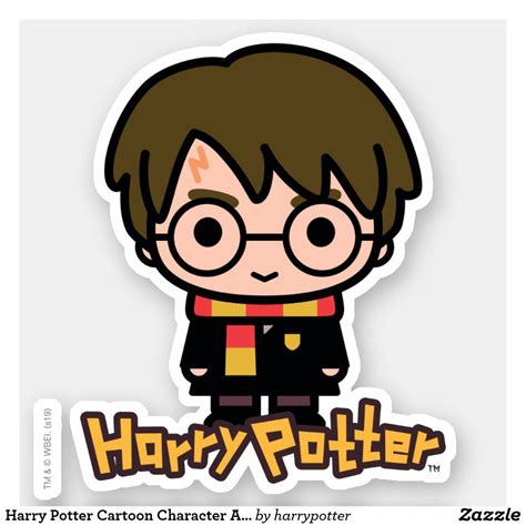 Harry Potter Cartoon Character Art Sticker | Zazzle.com | Harry potter cartoon, Harry potter ...