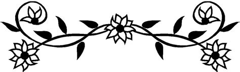 Simple Flower Border Design Black And White / A decorative border is a ...