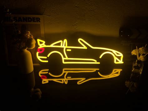 Honda S2000 convertible LED neon Sign (profile view) - My LED neon Design