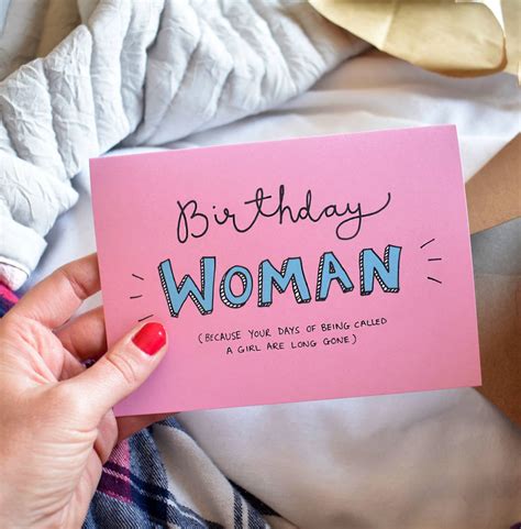 Birthday Woman Funny Birthday Card By Oops a doodle