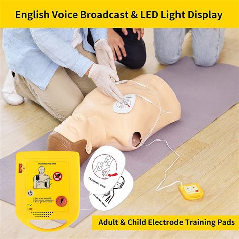 Mini AED Trainer, XFT Portable AED Training Kit Essentials AED Training Device in English, for ...