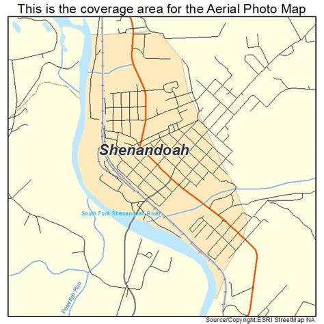 Aerial Photography Map of Shenandoah, VA Virginia