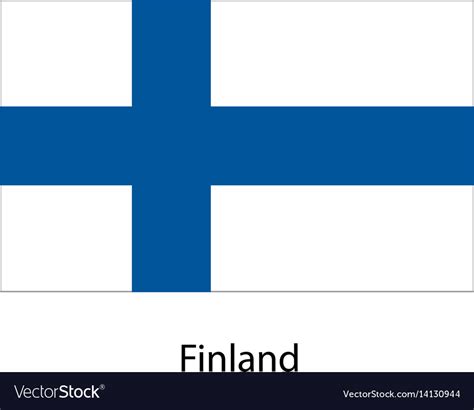 Finland flag official colors and proportion Vector Image