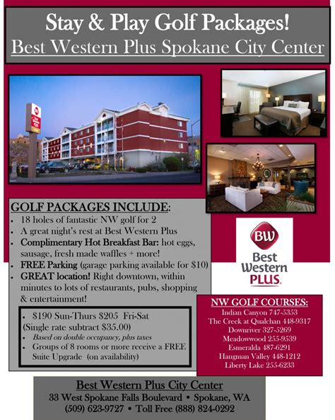 Best Western Plus Spokane City Center Stay & Play Package > Golf in the Northwest