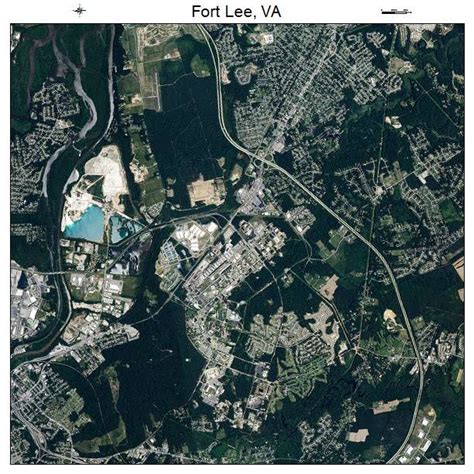 Aerial Photography Map of Fort Lee, VA Virginia