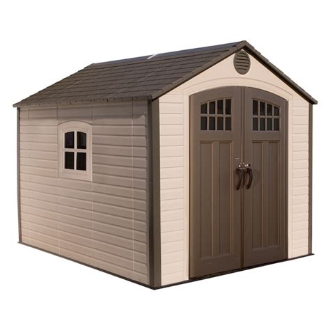 LIFETIME PRODUCTS 8-ft x 10-ft Gable Storage Shed in the Vinyl & Resin Storage Sheds department ...