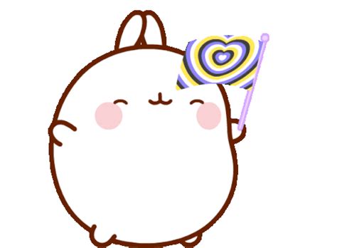 Non Binary Flag Molang Sticker - Non Binary Flag Molang Waving The ...