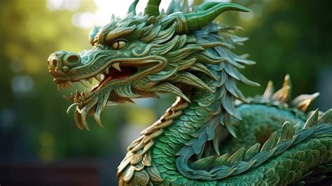 Premium Photo | Green wooden Chinese dragon Symbol of 2024