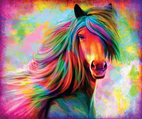 Premium Vector | Rainbow horse