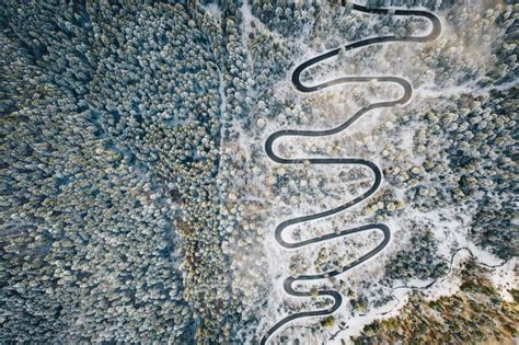 Transfagarasan Winding Road in the Carpathian Mountains in Winter Stock Image - Image of high ...