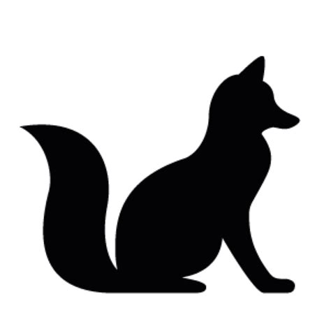 Sitting Fox Silhouette at GetDrawings | Free download