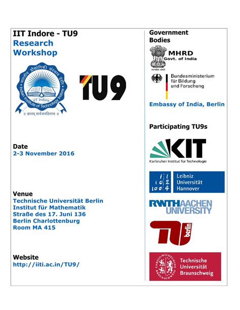 (PDF) IIT Indore - TU9 Government Research Bodies Workshopinternational.iiti.ac.in/tu9/downloads ...