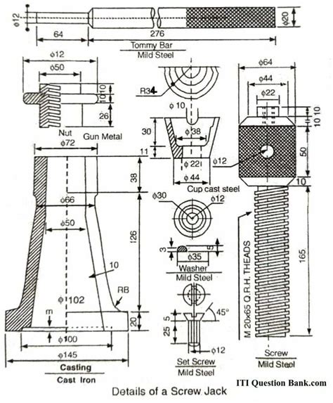 Screw Jack Assembly Drawing Pdf Wwwimgarcadecom Online Image Sketch ...