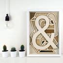 ampersand laser cut wooden wall art by hashtag house | notonthehighstreet.com