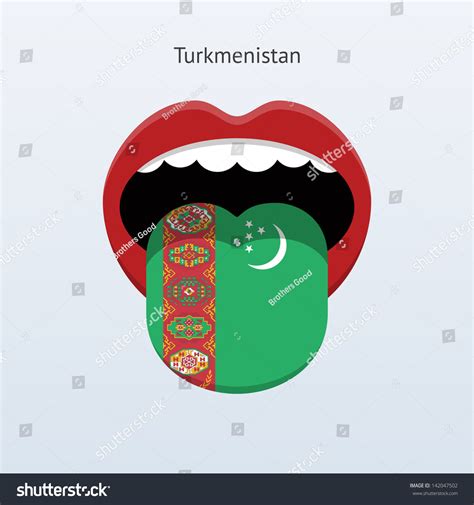 Turkmenistan Language Abstract Human Mouth Vector Stock Vector (Royalty ...