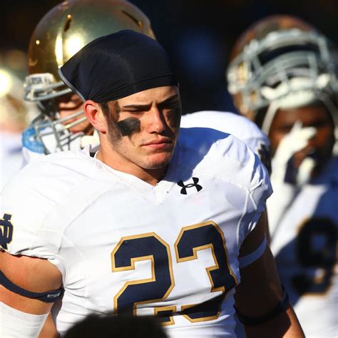 Drue Tranquill Injury: Updates on ND DB After Hurting Knee in Celebration | Bleacher Report ...