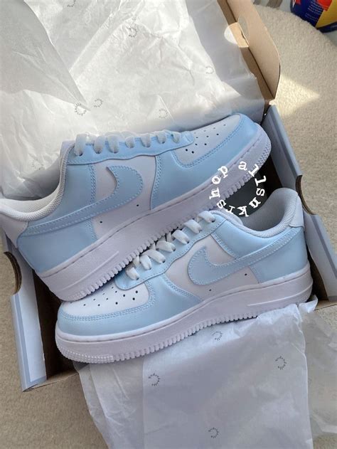 Baby blue Nike Air Force 1 low | Etsy Nike Shoes Girls, Jordan Shoes ...