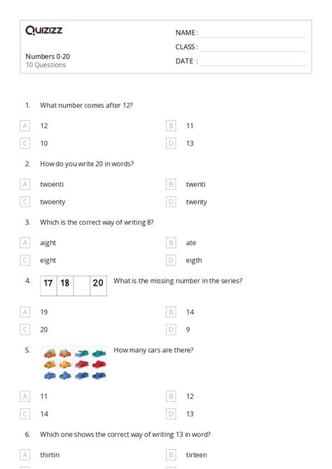 50+ Writing Numbers 0-10 worksheets for 1st Grade on Quizizz | Free & Printable