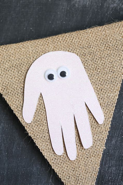 Halloween: Handprint Ghost Banner - See Vanessa Craft