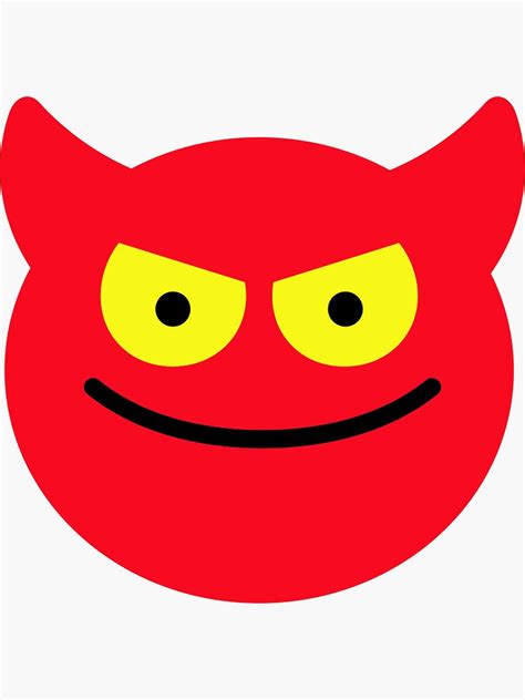 "Evil Smiley Emoji Stickers" Sticker by SamDesigner | Redbubble