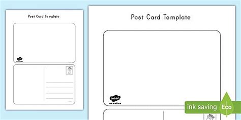 Blank Postcard Template for Kids | Social Studies Resources