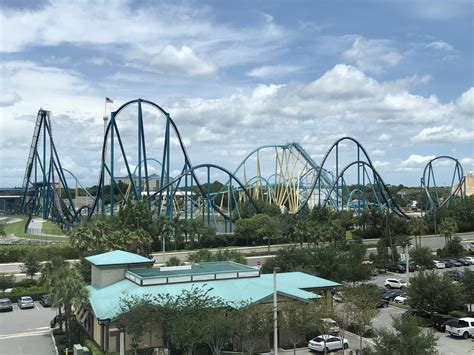 View of SeaWorld Orlando from my hotel room! : r/rollercoasters