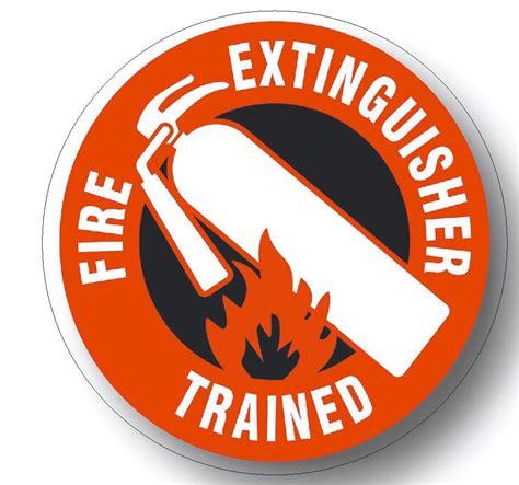 Fire Extinguisher Trained Hard Hat Decal Helmet Sticker Safety Label H ...