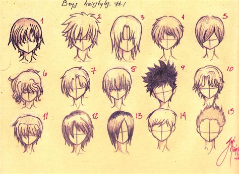 Male Anime Hairstyles Drawing at GetDrawings | Free download