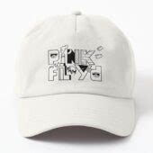 Pink Floyd Albums Logo Black White Baseball Cap - OtherBrick