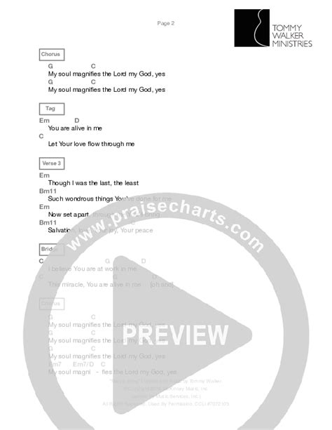 Mary's Song Chords PDF (Tommy Walker) - PraiseCharts