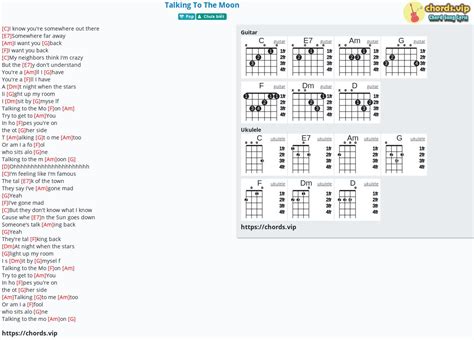 Chord: Talking To The Moon - tab, song lyric, sheet, guitar, ukulele ...