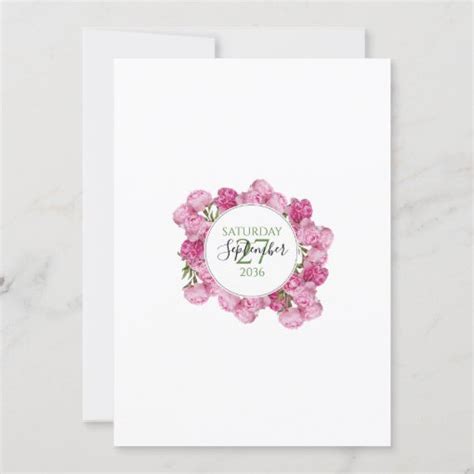 Elegant Pink Peonies Wedding Invitations | Zazzle