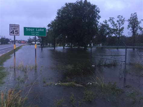 Photo: Heavy flooding seen in Sour Lake, Texas; area under flash flood warning - @reedtimmerTVN ...