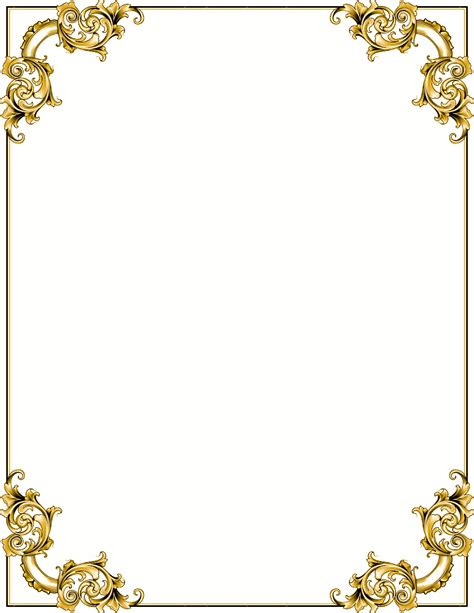 gold frame border png - Clip Art Library