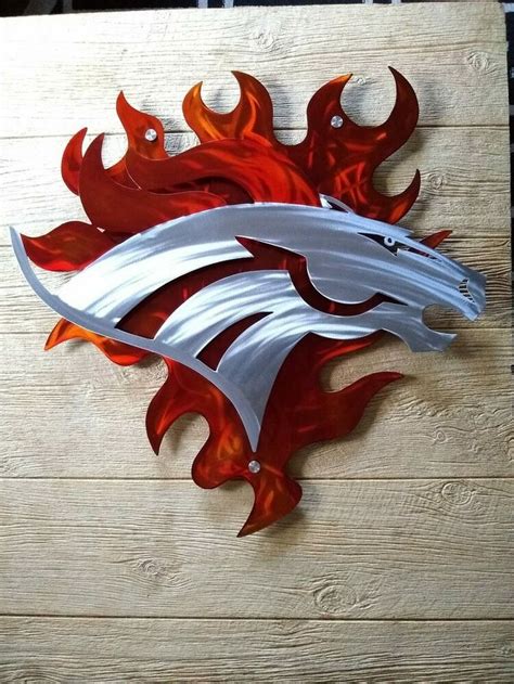 Denver Broncos metal wall art NFL Wall Art Football Team decor Man Cave ...